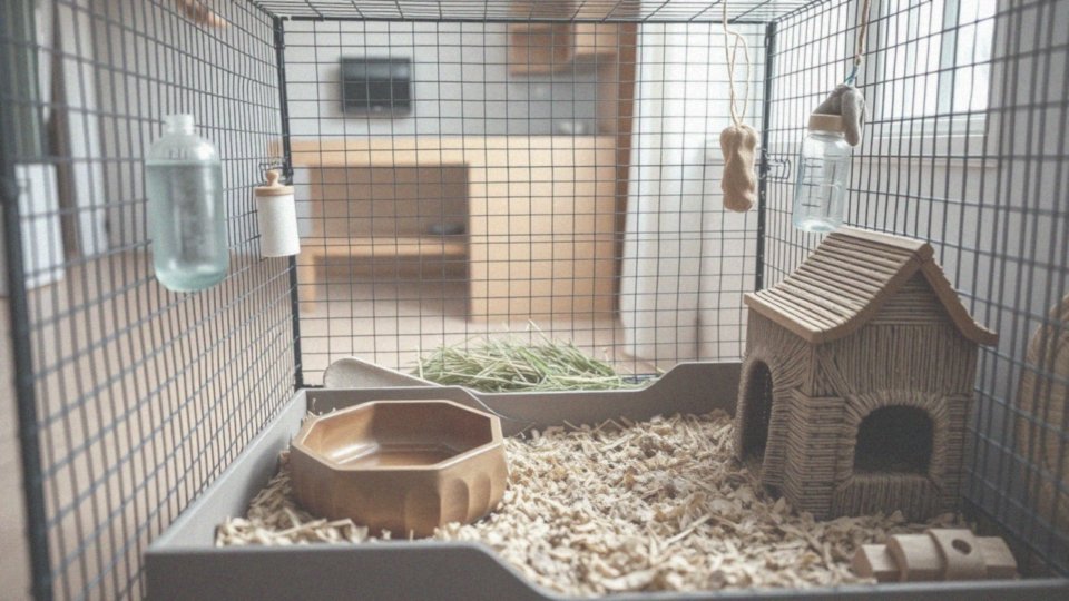 Jakie akcesoria są niezbędne w klatce dla królika miniaturki?