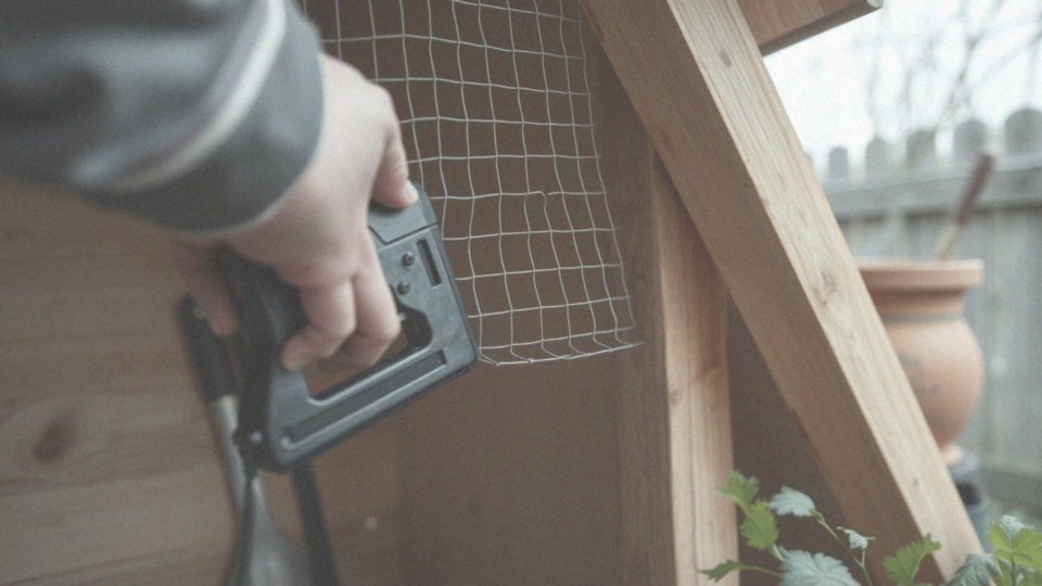 Jak zamontować siatkę hodowlaną w klatce dla królika?