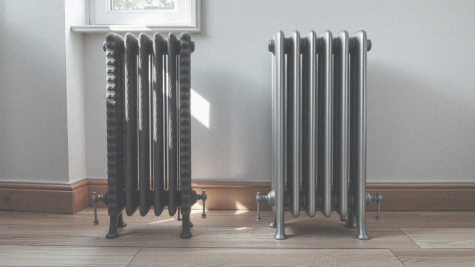 Jakie różnice występują w przewodnictwie cieplnym grzejników żeliwnych i aluminiowych?